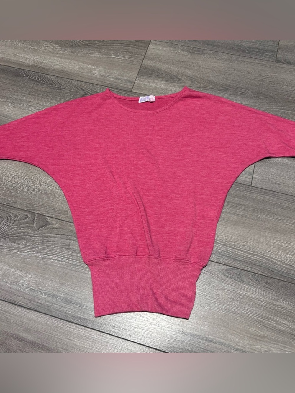 Pink Girls' Dolman Sleeve Top - size small